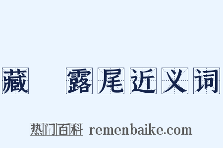 藏頭露尾近义词是什么意思的图片